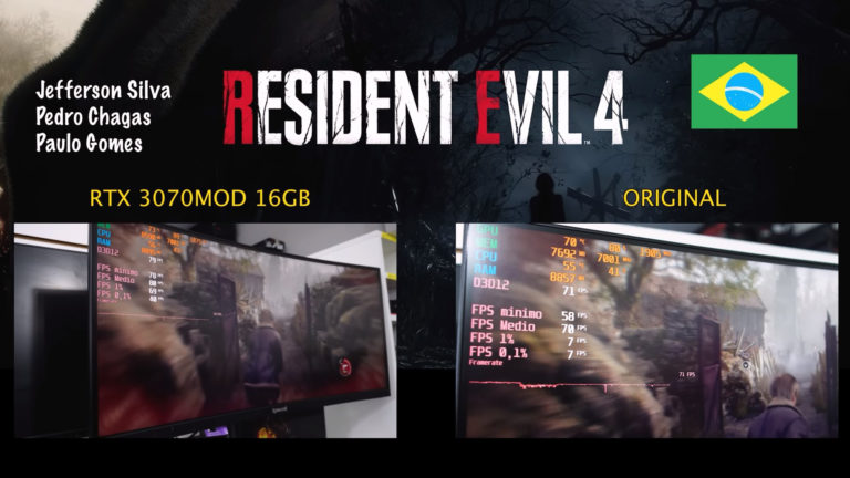 RTX 3070 deutlich schneller in Resident Evil 4 dank 16GB VRAM Mod