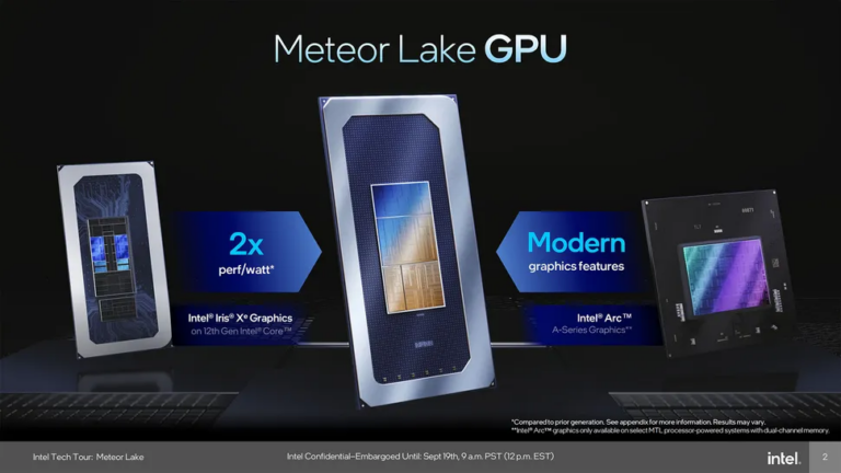 Intels Meteor Lake GPU verdoppelt Grafikleistung pro Watt